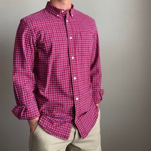 Old Navy Red/Blue Long-Sleeve Button-Down